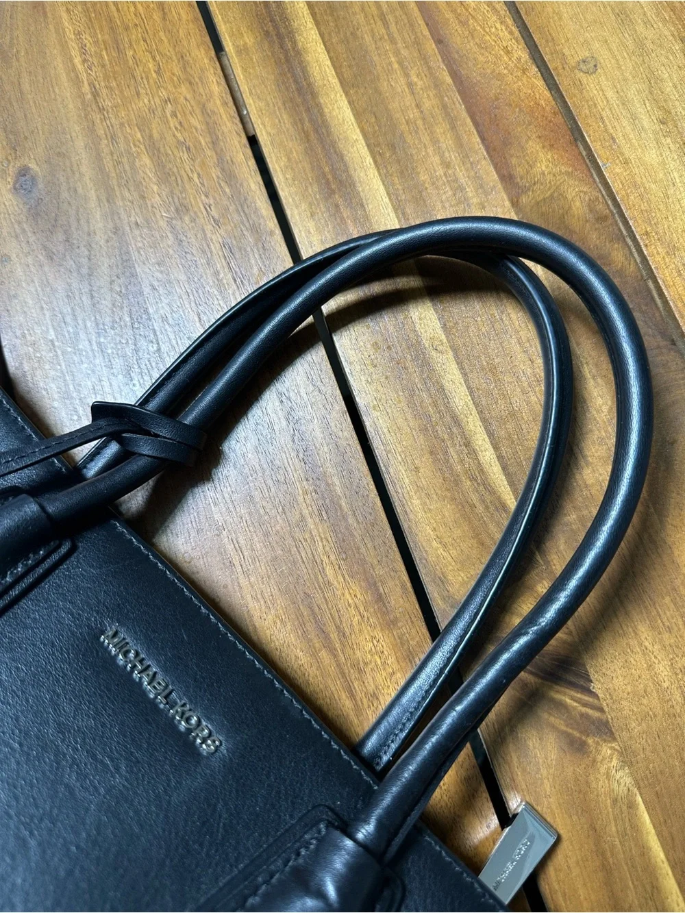 Michael Kors Studio Mercer Large Black Leather Studded Tote